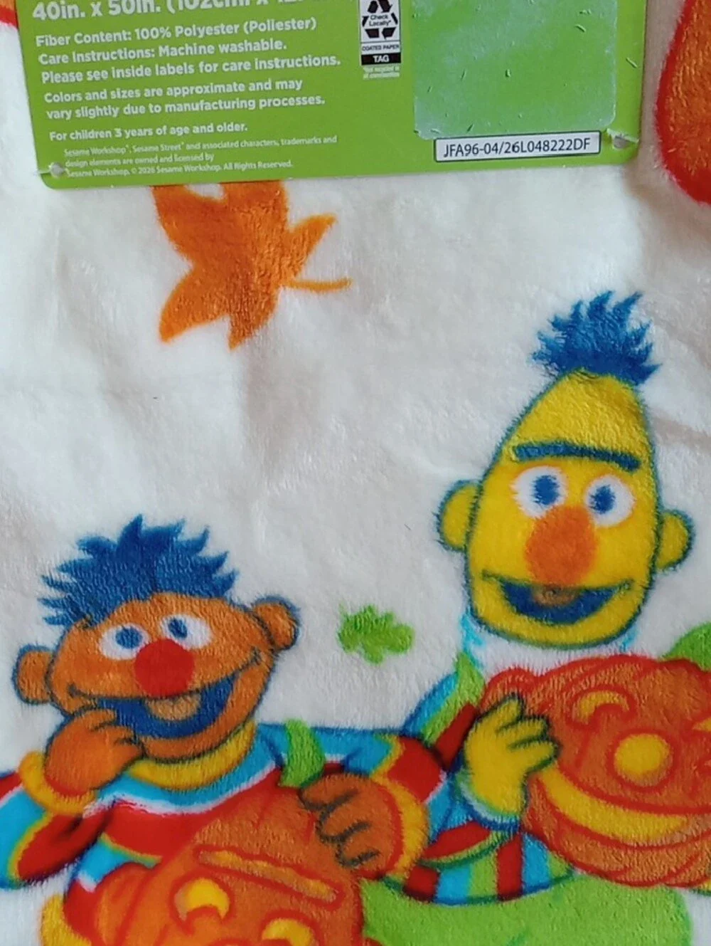 Sesame Street Halloween Throw NWTS